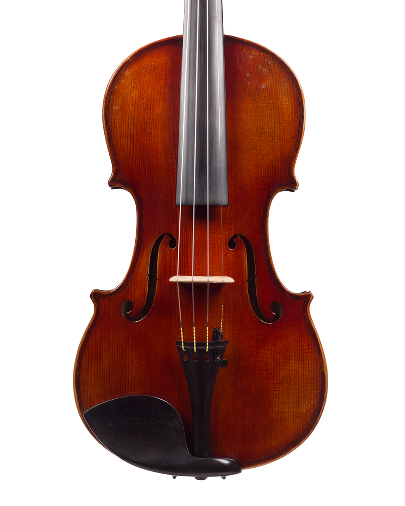 Violino feito à mão verniz à óleo, fundo inteiro