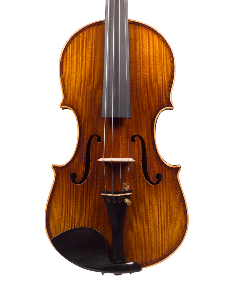 Violino feito a mão modelo strad, fundo inteiro